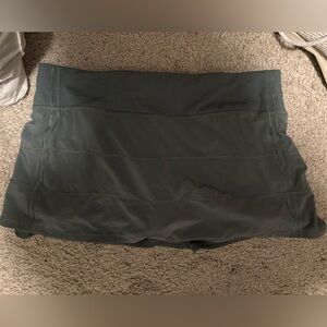 Lululemon green tennis pickleball skirt sz 8 pace rival mid-rise grey eucalyptus